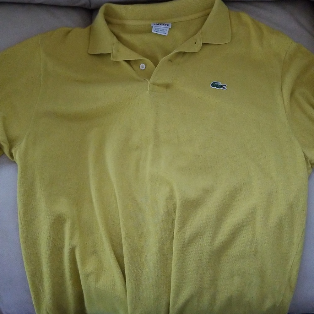 Lacoste Mustard Yellow Polo Size 6